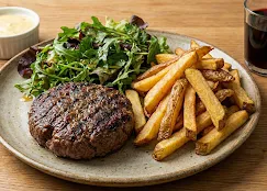 French Steak 150 g, salade et frites