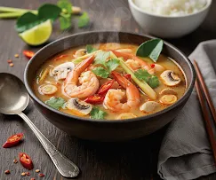 Tom Yum — Soupe épicée aux crevettes
