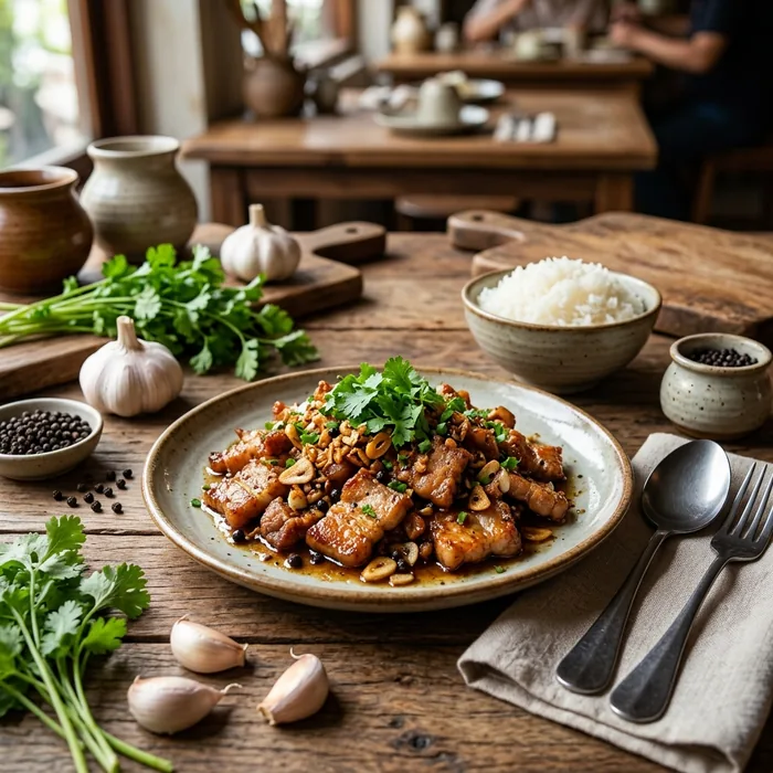Sauté à l'ail et au poivre