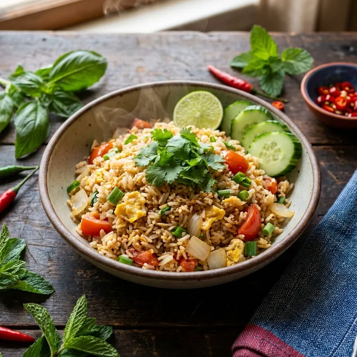 Riz sauté porc ou poulet